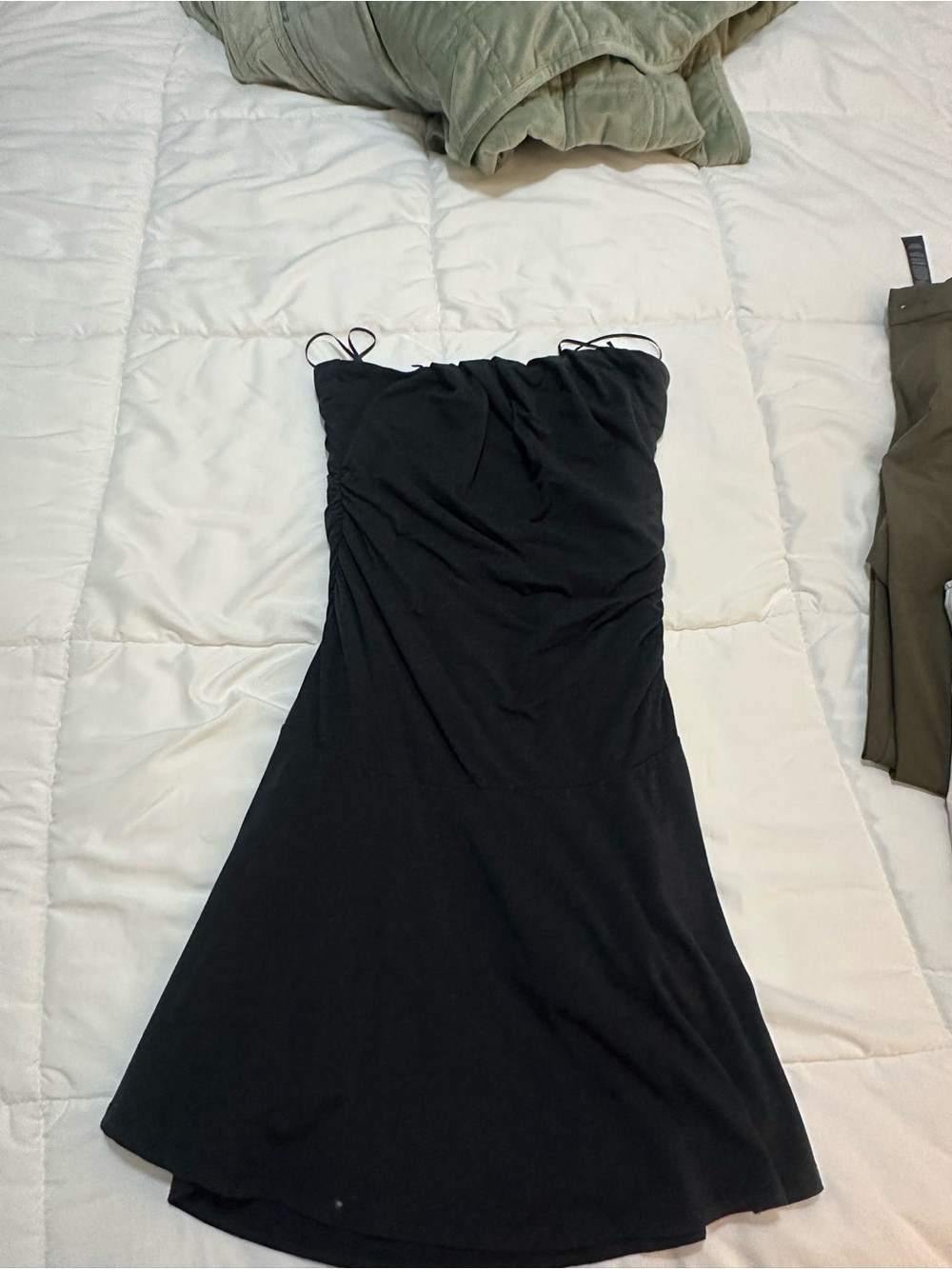Abercrombie & Fitch Black Strapless A-Line Dress